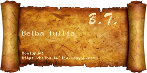 Belba Tullia névjegykártya